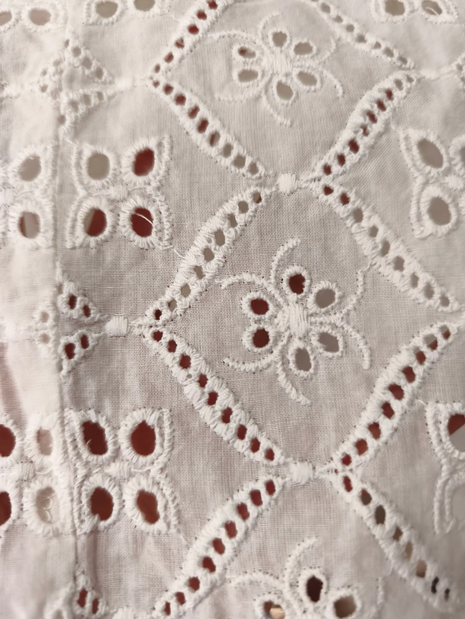 White embroidered sheer cotton blouse for women size 46 Elogy – photo 10